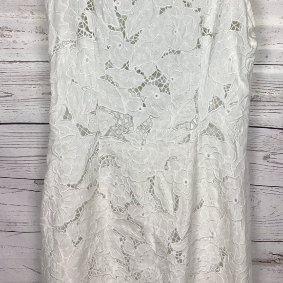 Ann Taylor White Dress Size 10 - Picture 4 of 9